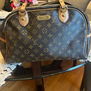 Louis Vuitton Monogram Canvas Bag with Tan Accents
